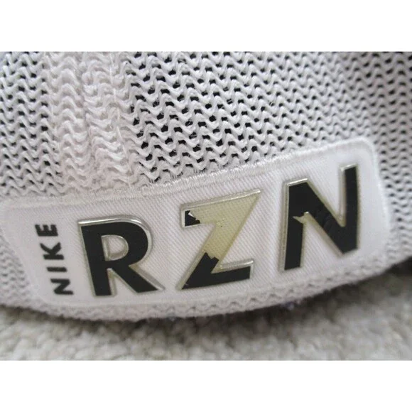 Nike Hat Cap Fitted One Size White Black Swoosh Athletic RZN VRS Vapor Golf Men* - Picture 8 of 10